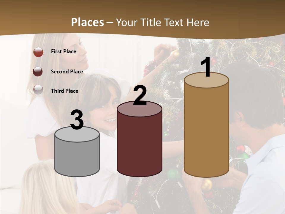 Decorating Christmas Tree PowerPoint Template