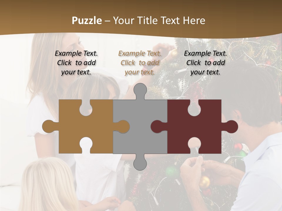 Decorating Christmas Tree PowerPoint Template