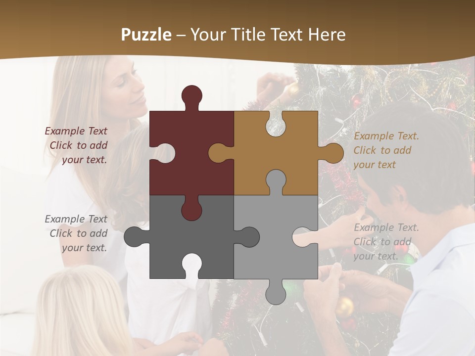 Decorating Christmas Tree PowerPoint Template