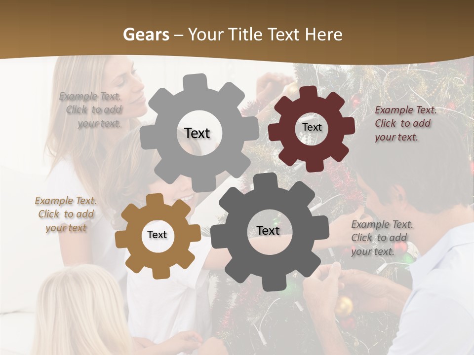 Decorating Christmas Tree PowerPoint Template