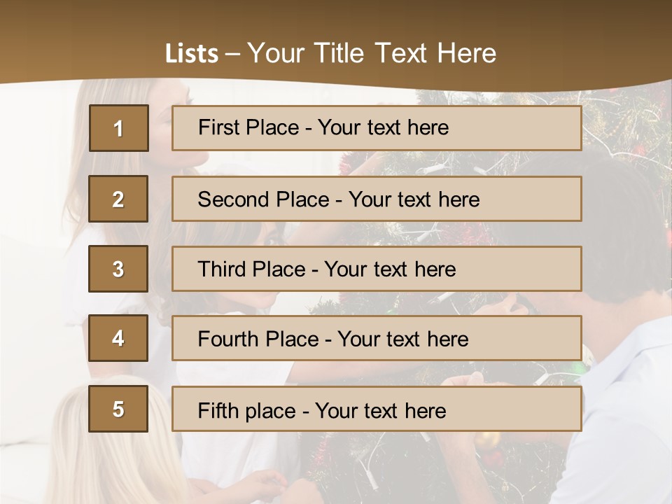 Decorating Christmas Tree PowerPoint Template
