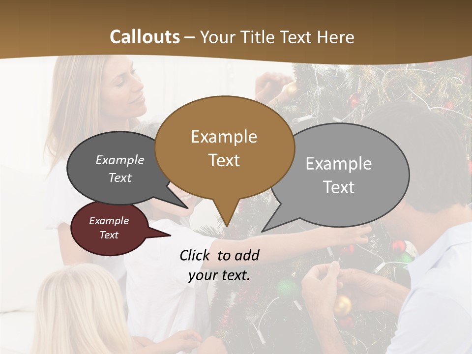 Decorating Christmas Tree PowerPoint Template