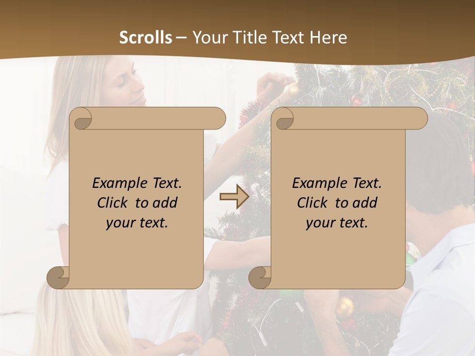 Decorating Christmas Tree PowerPoint Template