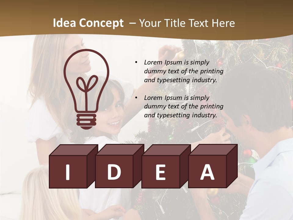 Decorating Christmas Tree PowerPoint Template