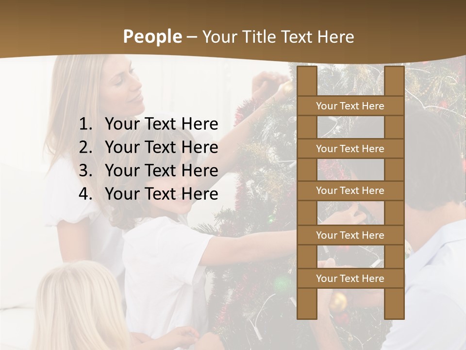 Decorating Christmas Tree PowerPoint Template