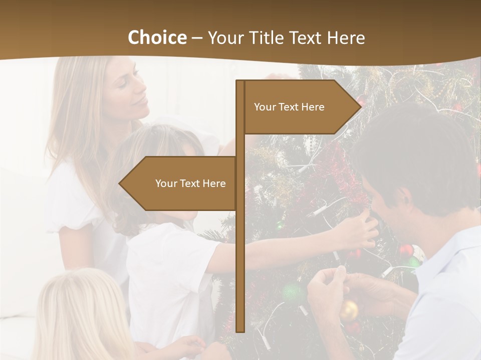 Decorating Christmas Tree PowerPoint Template