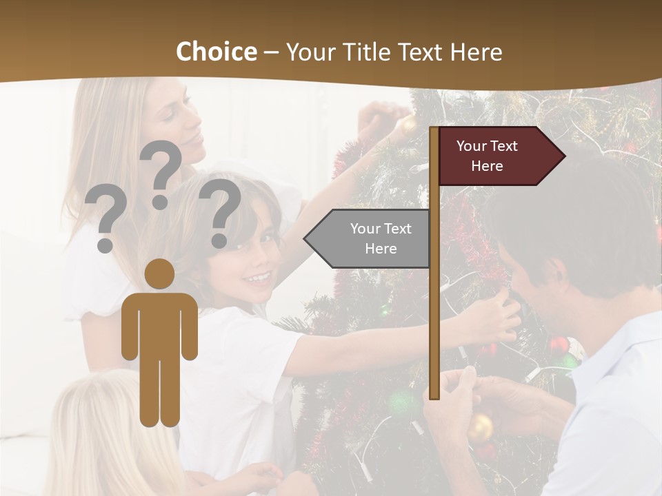 Decorating Christmas Tree PowerPoint Template