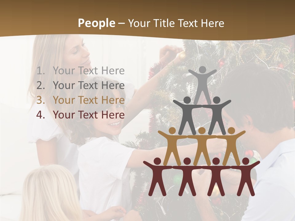 Decorating Christmas Tree PowerPoint Template