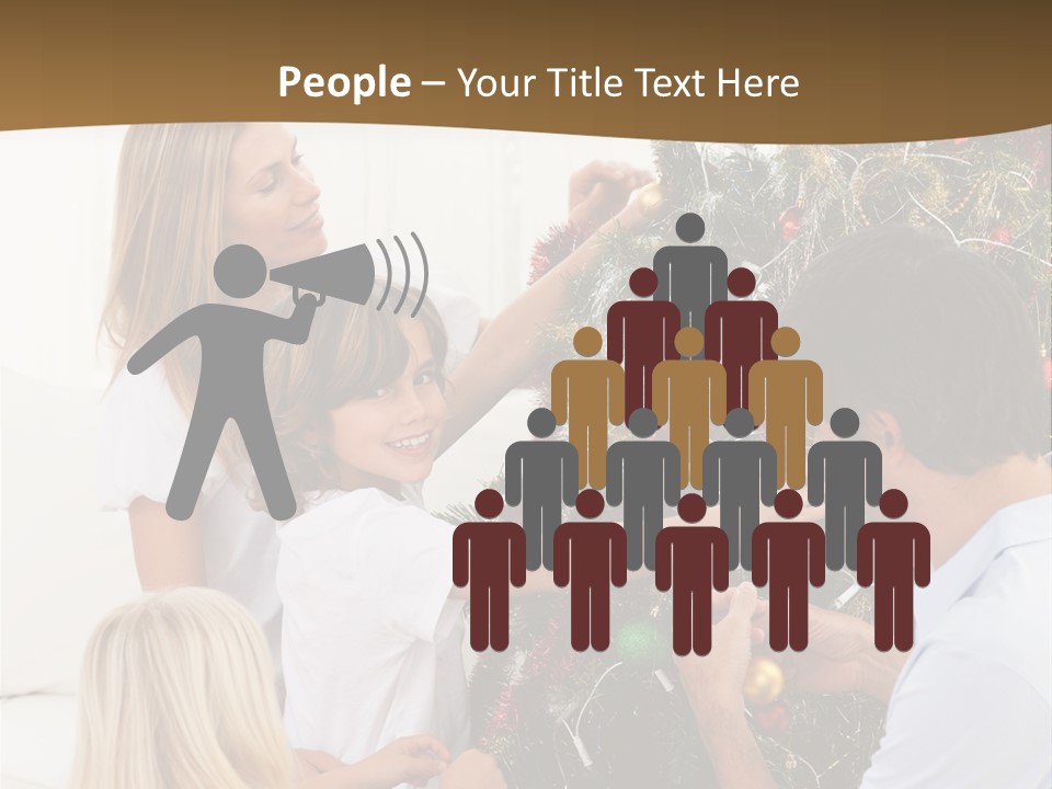 Decorating Christmas Tree PowerPoint Template