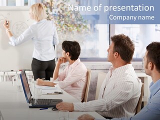 People Sitting PowerPoint Template