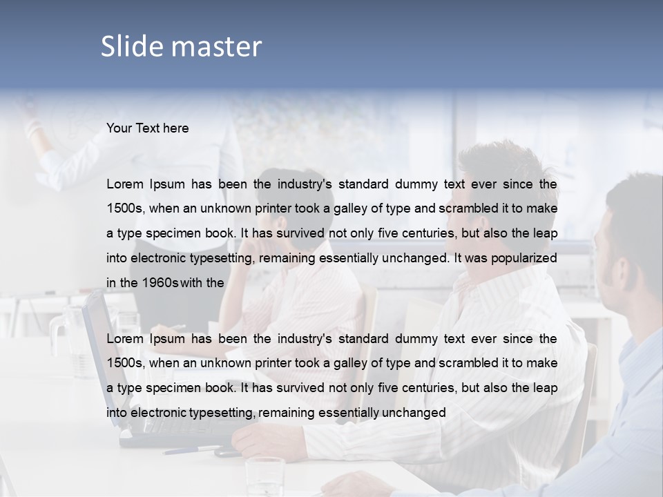 People Sitting PowerPoint Template