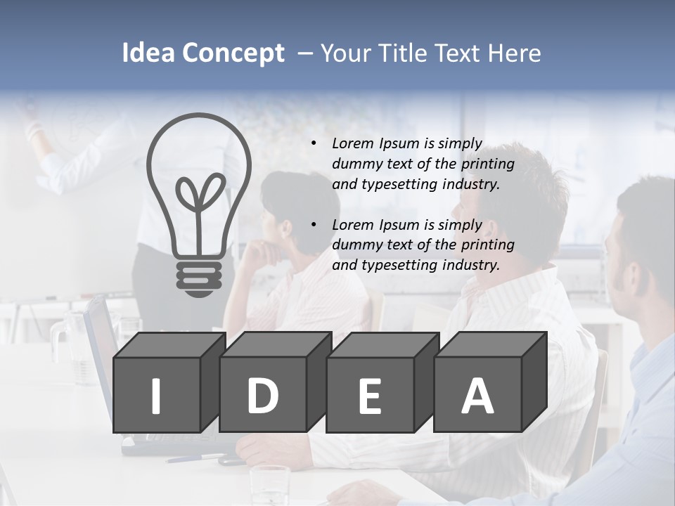 People Sitting PowerPoint Template