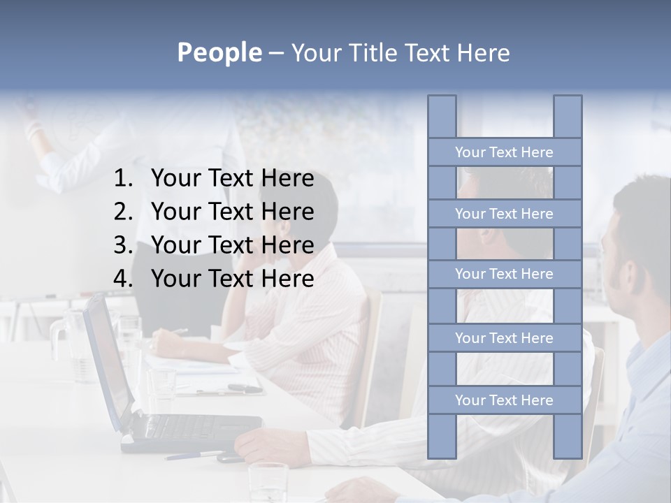 People Sitting PowerPoint Template