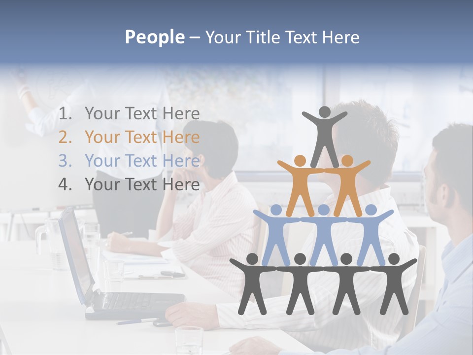 People Sitting PowerPoint Template