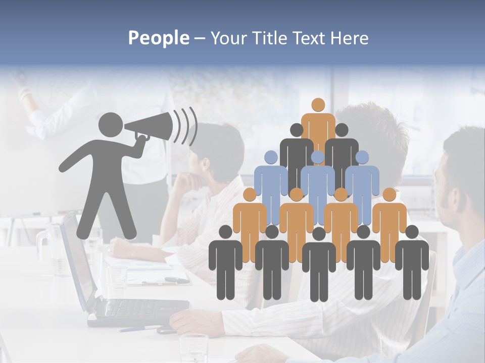 People Sitting PowerPoint Template