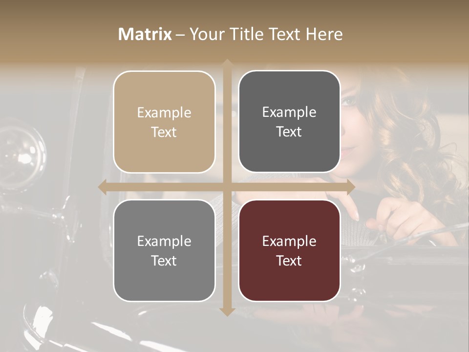 Behind A Steering Wheel PowerPoint Template