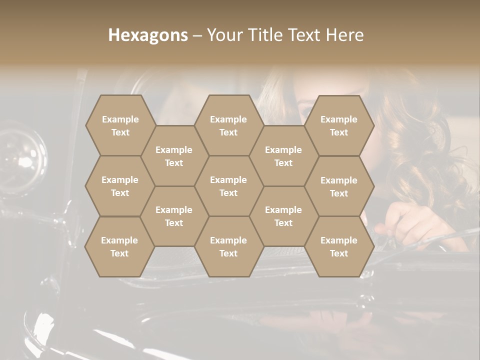 Behind A Steering Wheel PowerPoint Template