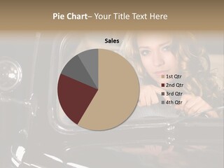 Behind A Steering Wheel PowerPoint Template