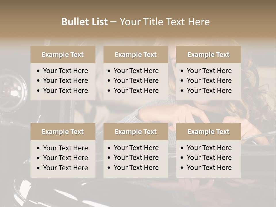Behind A Steering Wheel PowerPoint Template