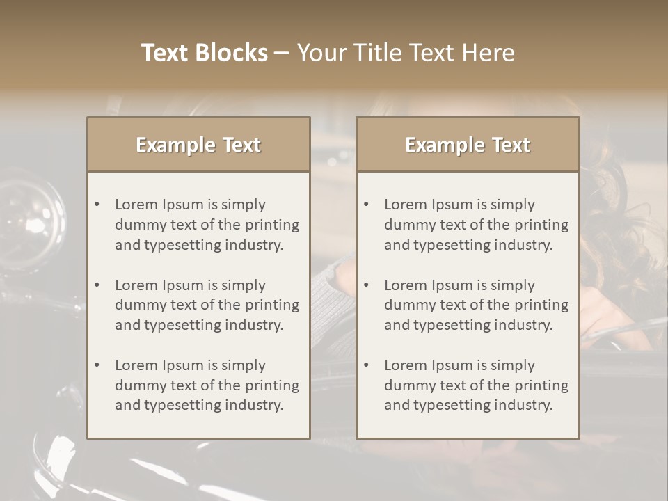 Behind A Steering Wheel PowerPoint Template