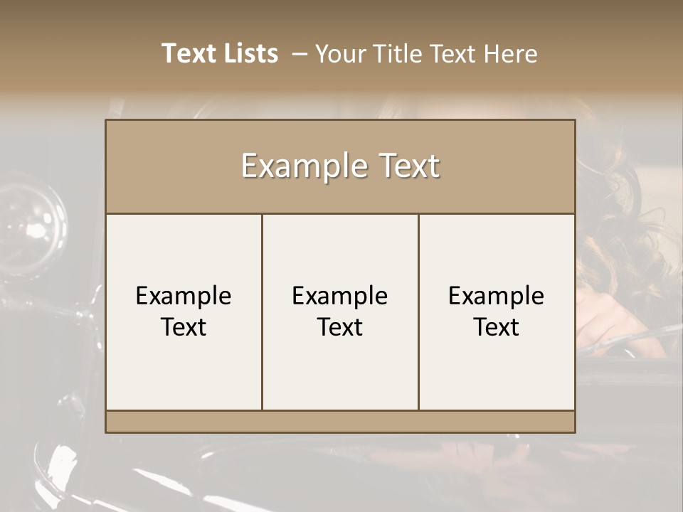 Behind A Steering Wheel PowerPoint Template