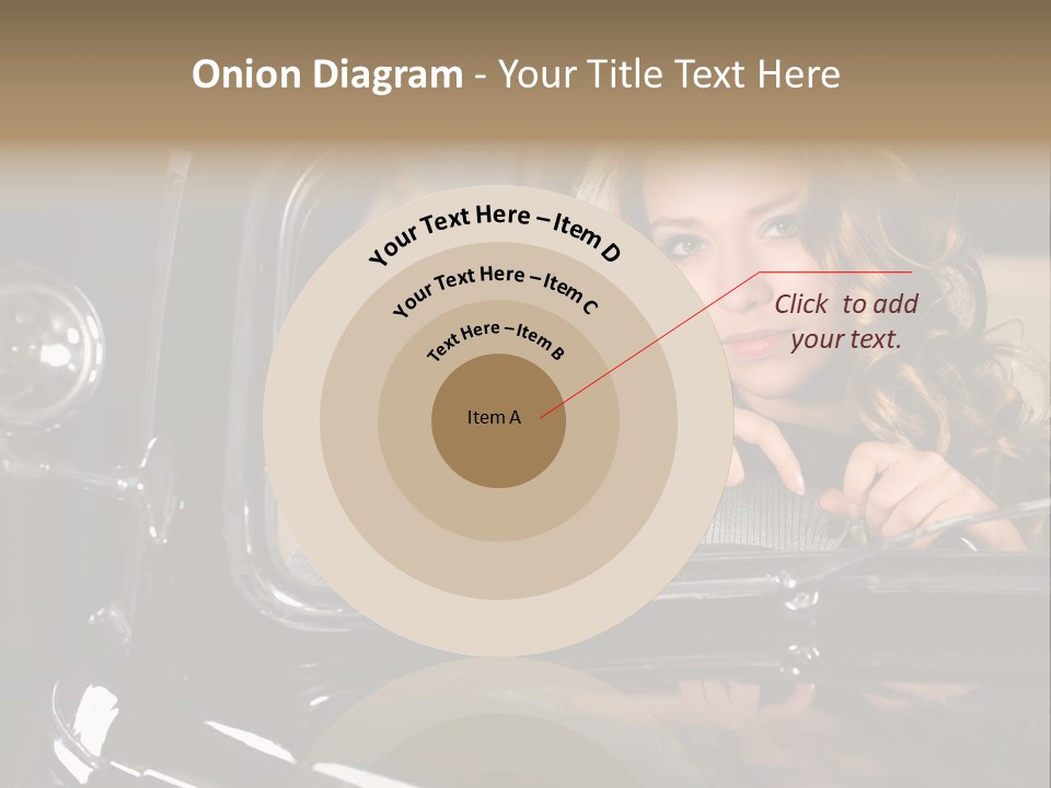 Behind A Steering Wheel PowerPoint Template