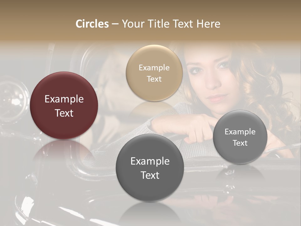 Behind A Steering Wheel PowerPoint Template