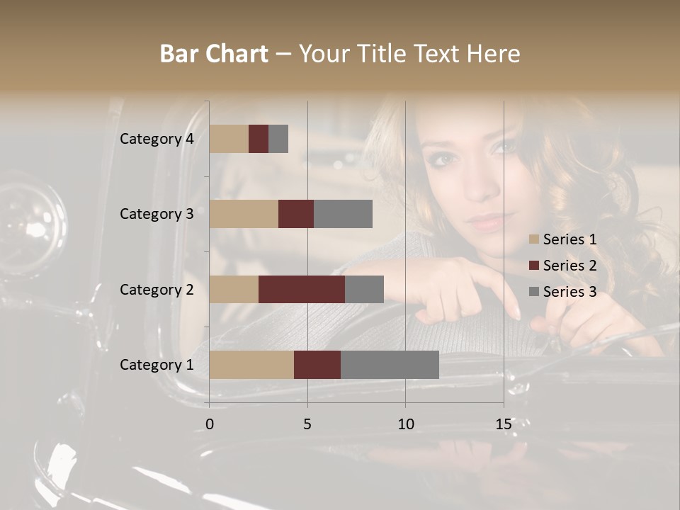 Behind A Steering Wheel PowerPoint Template