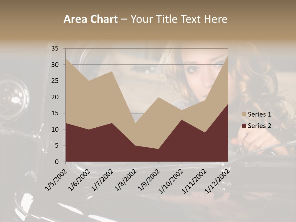 Behind A Steering Wheel PowerPoint Template