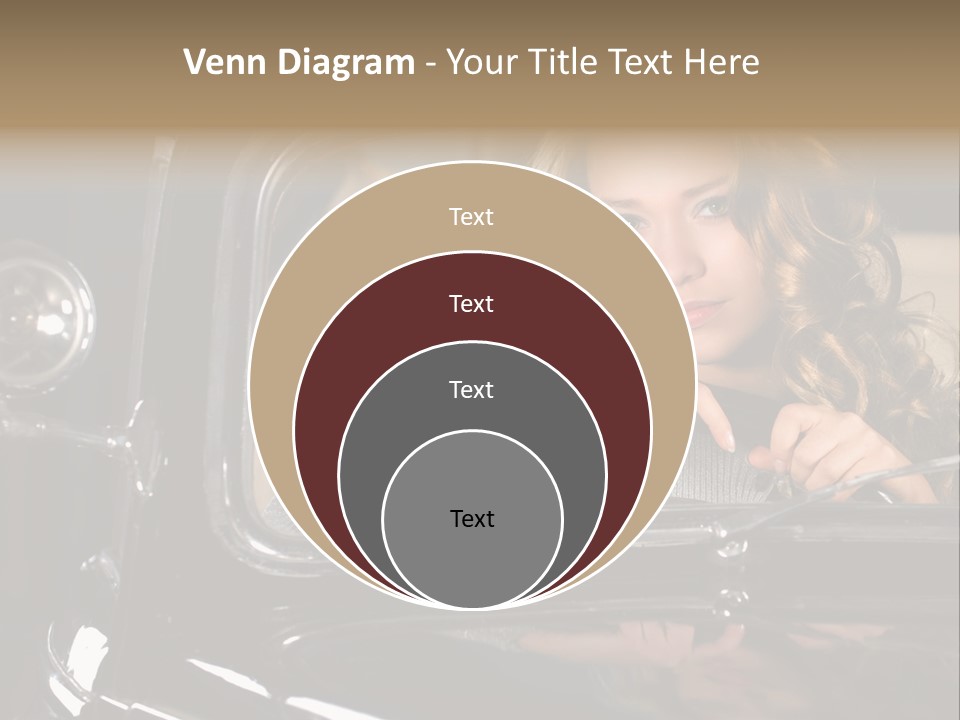 Behind A Steering Wheel PowerPoint Template
