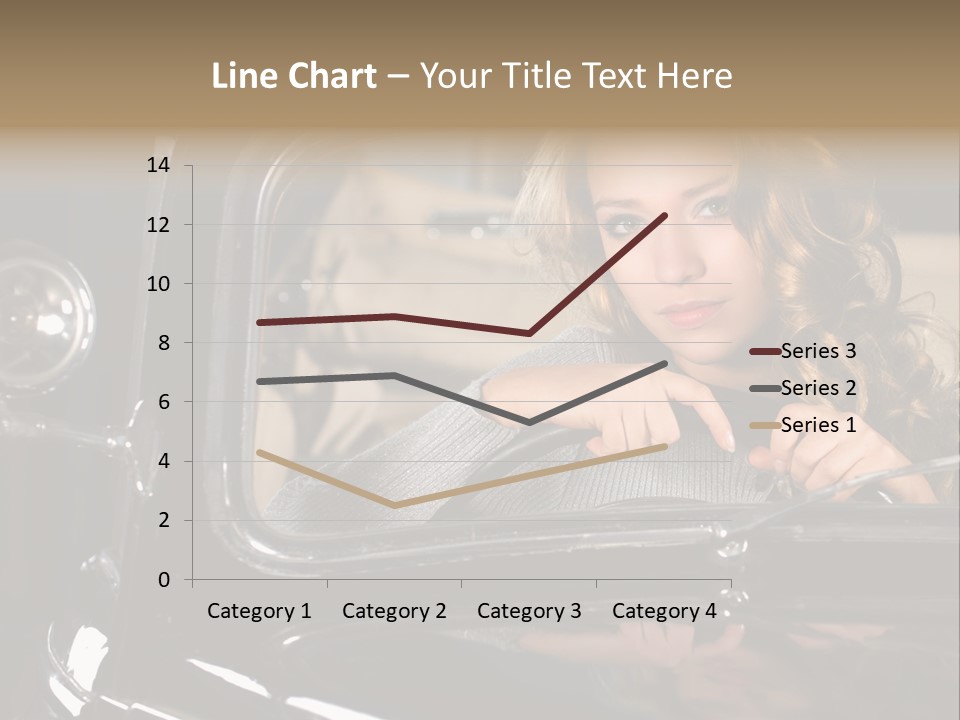 Behind A Steering Wheel PowerPoint Template