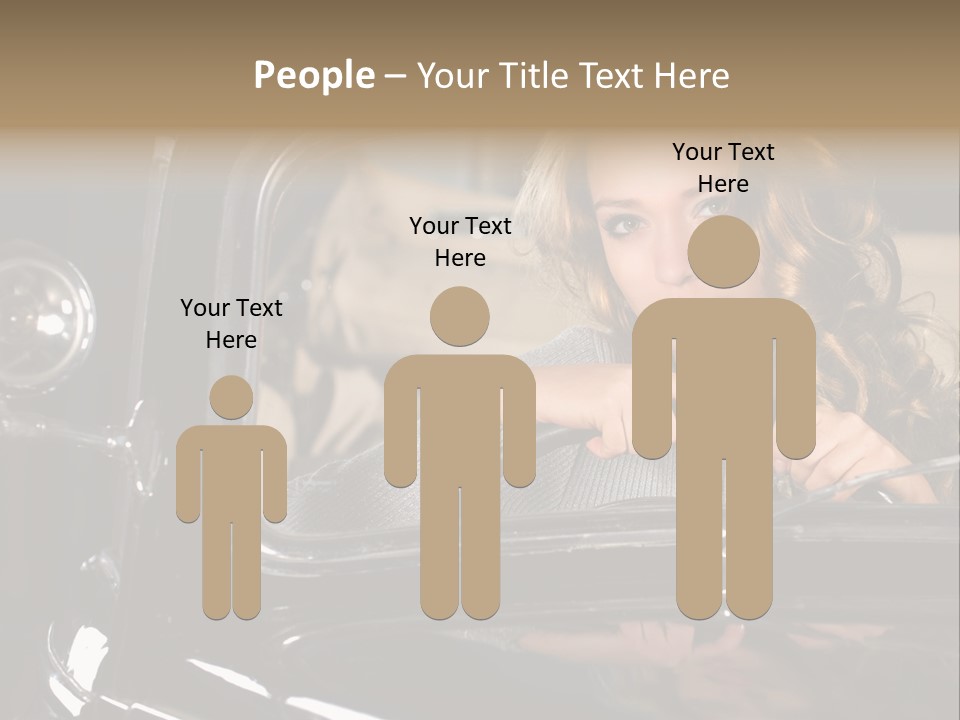 Behind A Steering Wheel PowerPoint Template