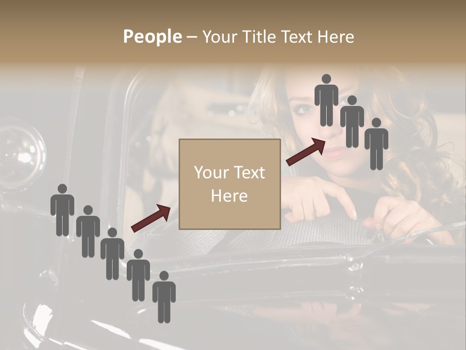 Behind A Steering Wheel PowerPoint Template