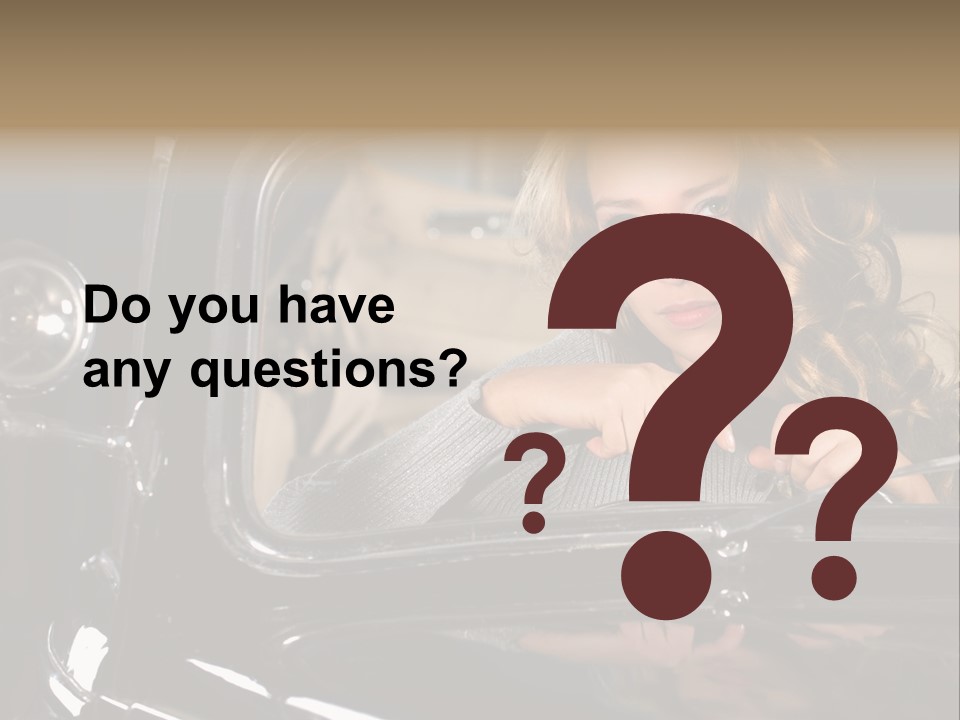 Behind A Steering Wheel PowerPoint Template