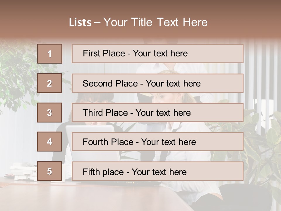 White Color Table PowerPoint Template