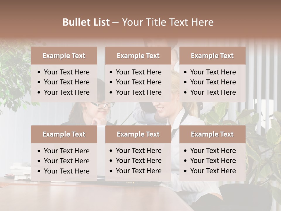 White Color Table PowerPoint Template