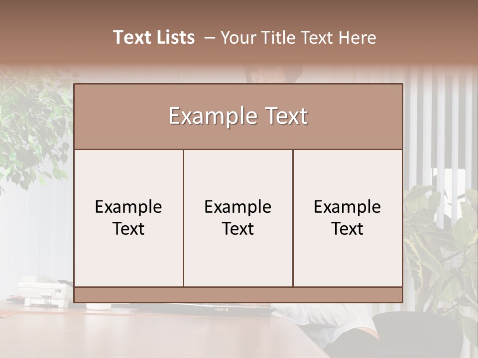 White Color Table PowerPoint Template