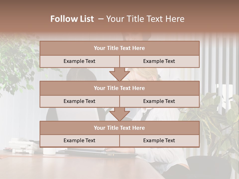 White Color Table PowerPoint Template