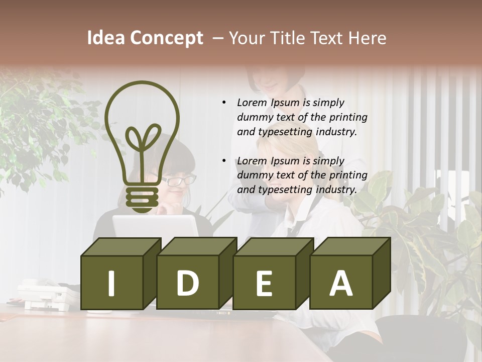 White Color Table PowerPoint Template