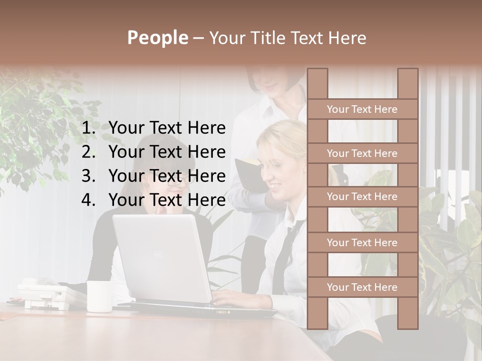 White Color Table PowerPoint Template