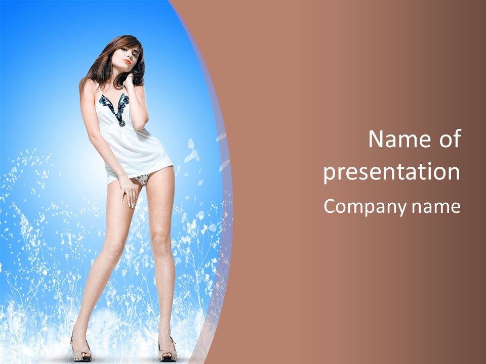 Female Underwear PowerPoint Template