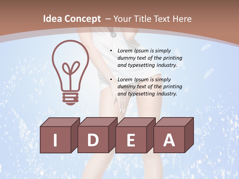 Female Underwear PowerPoint Template