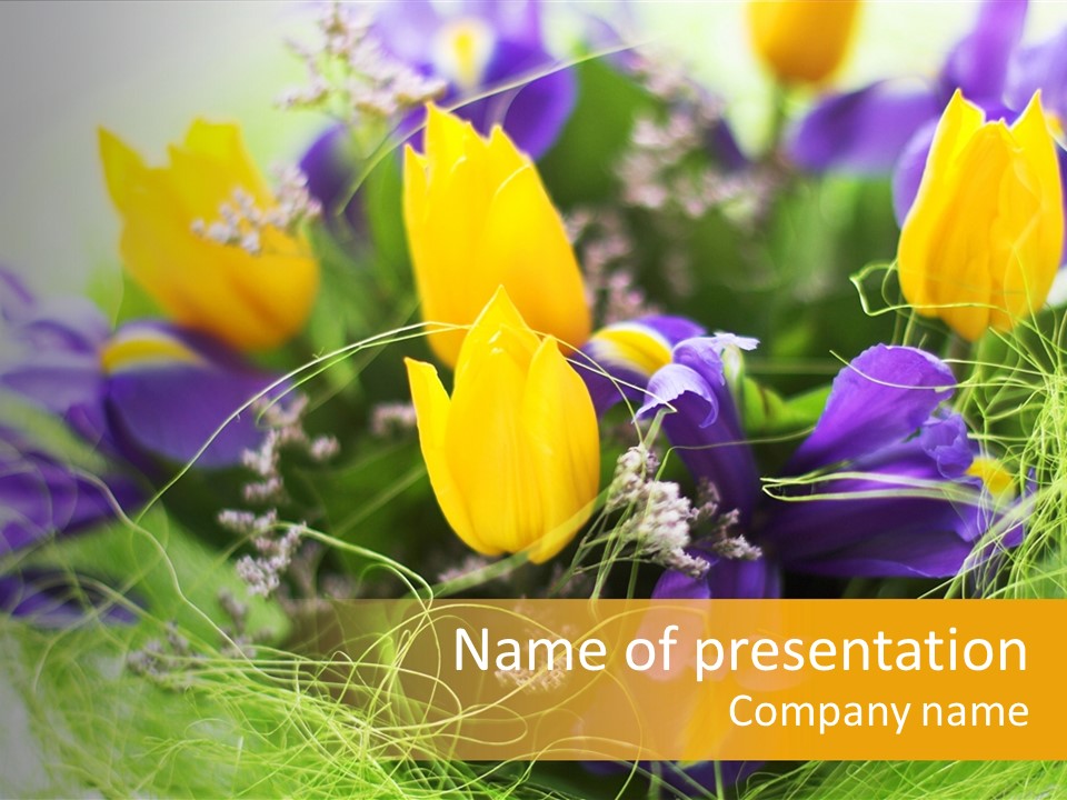 Florist Blue Violet PowerPoint Template