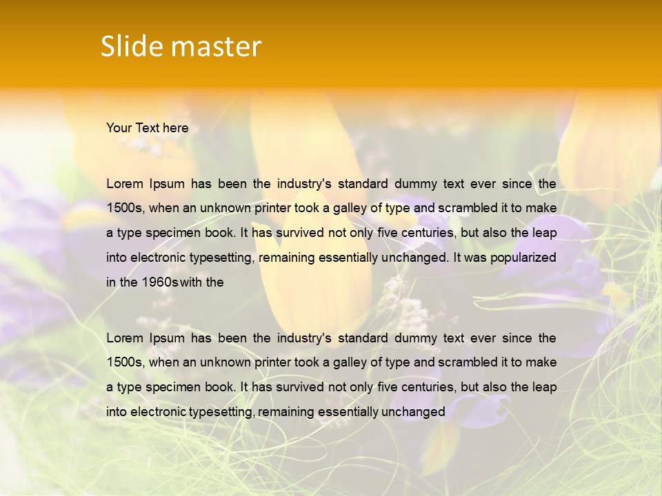 Florist Blue Violet PowerPoint Template