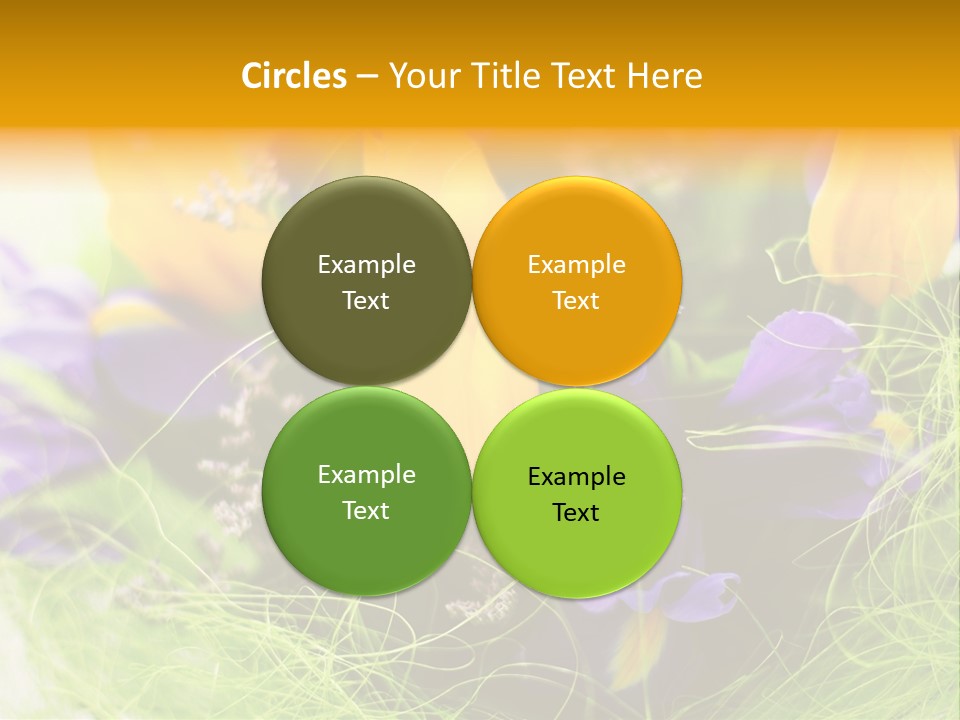 Florist Blue Violet PowerPoint Template