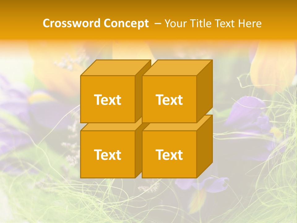 Florist Blue Violet PowerPoint Template