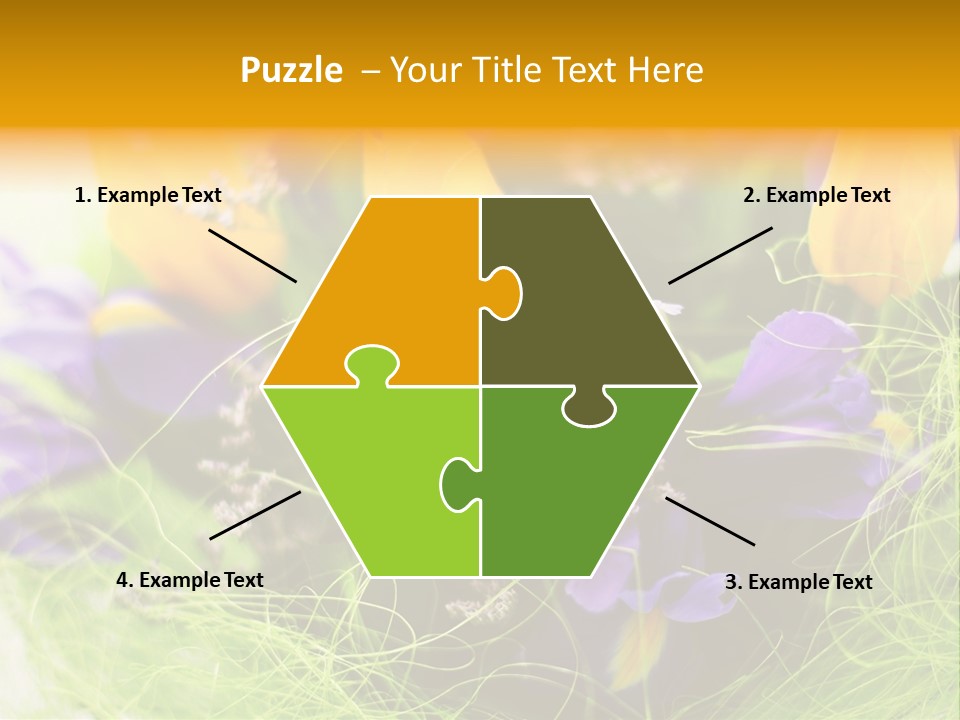 Florist Blue Violet PowerPoint Template