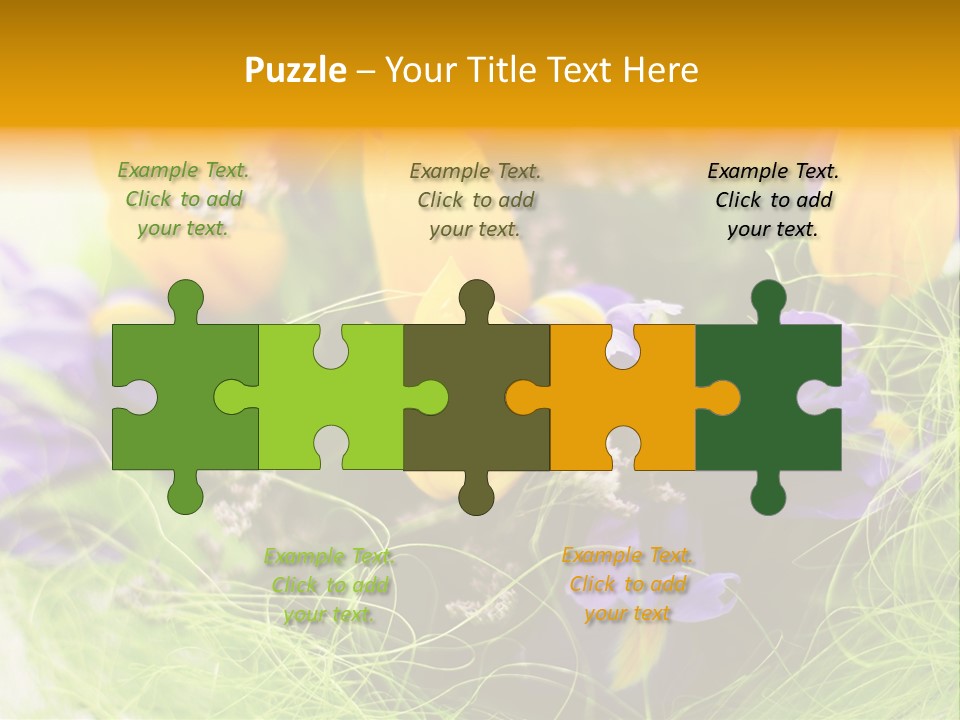 Florist Blue Violet PowerPoint Template