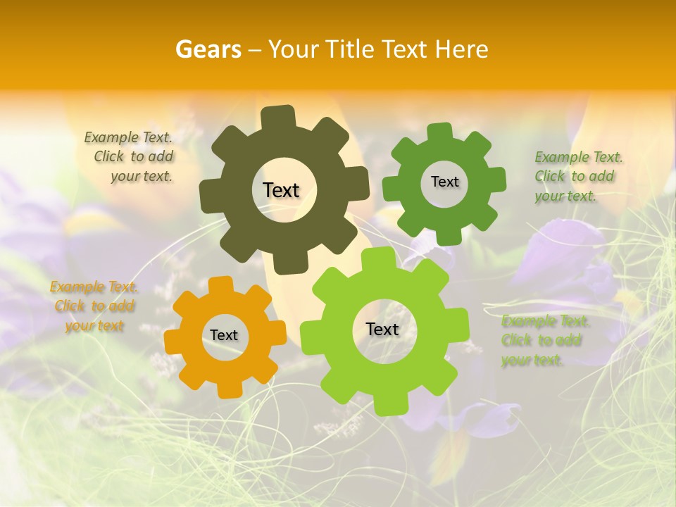 Florist Blue Violet PowerPoint Template