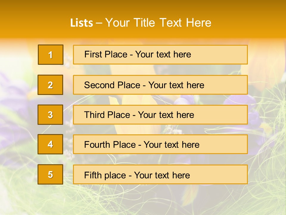 Florist Blue Violet PowerPoint Template